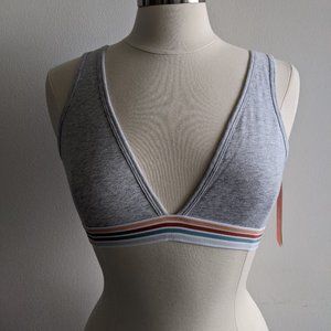 Colsie Cotton Lounge Bralette, Heather Gray